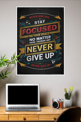 Never Give Up Poster | Gym and Motivational Quotes Posters