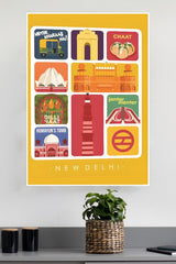 New Delhi Fridge Magnet Poster | CIty Posters