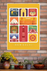 New Delhi Fridge Magnet Poster | CIty Posters