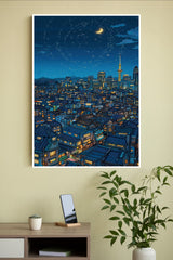 Night Scene Of A City Poster | Art Posters