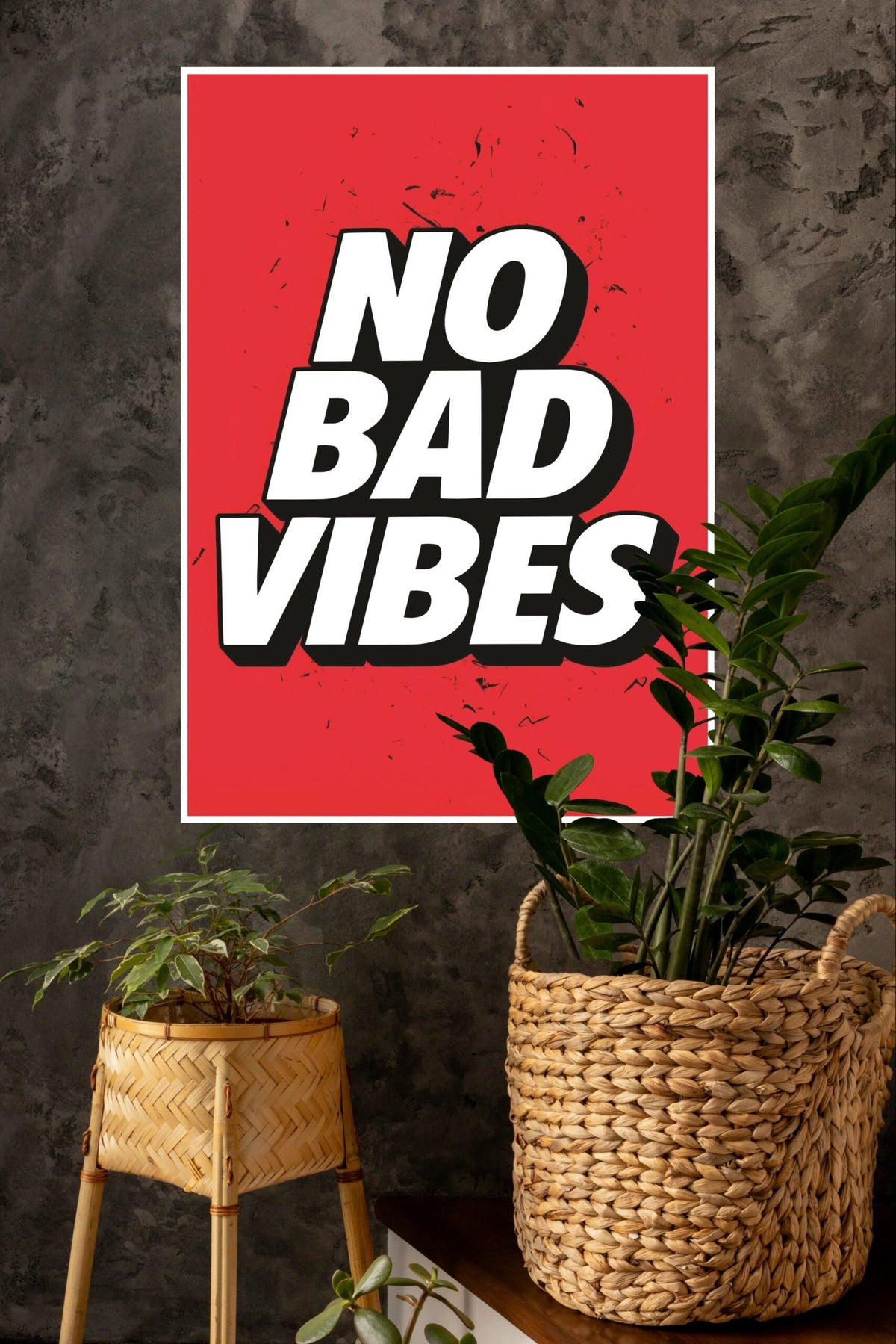 No Bad Vibes Poster | Gym and Motivational Quotes Posters