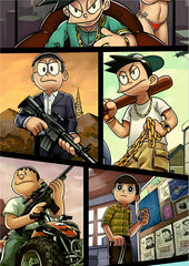 Nobita Nobi Cartoon Poster | Anime & Kids Wall Art (Game Poster)