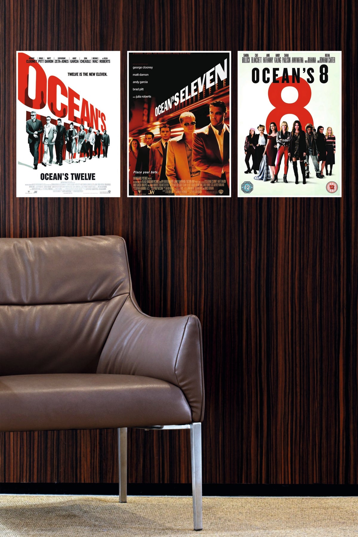 Ocean Series Hollywood Movie Poster | Combo Wall Poster Set | Pack of 3 Posters