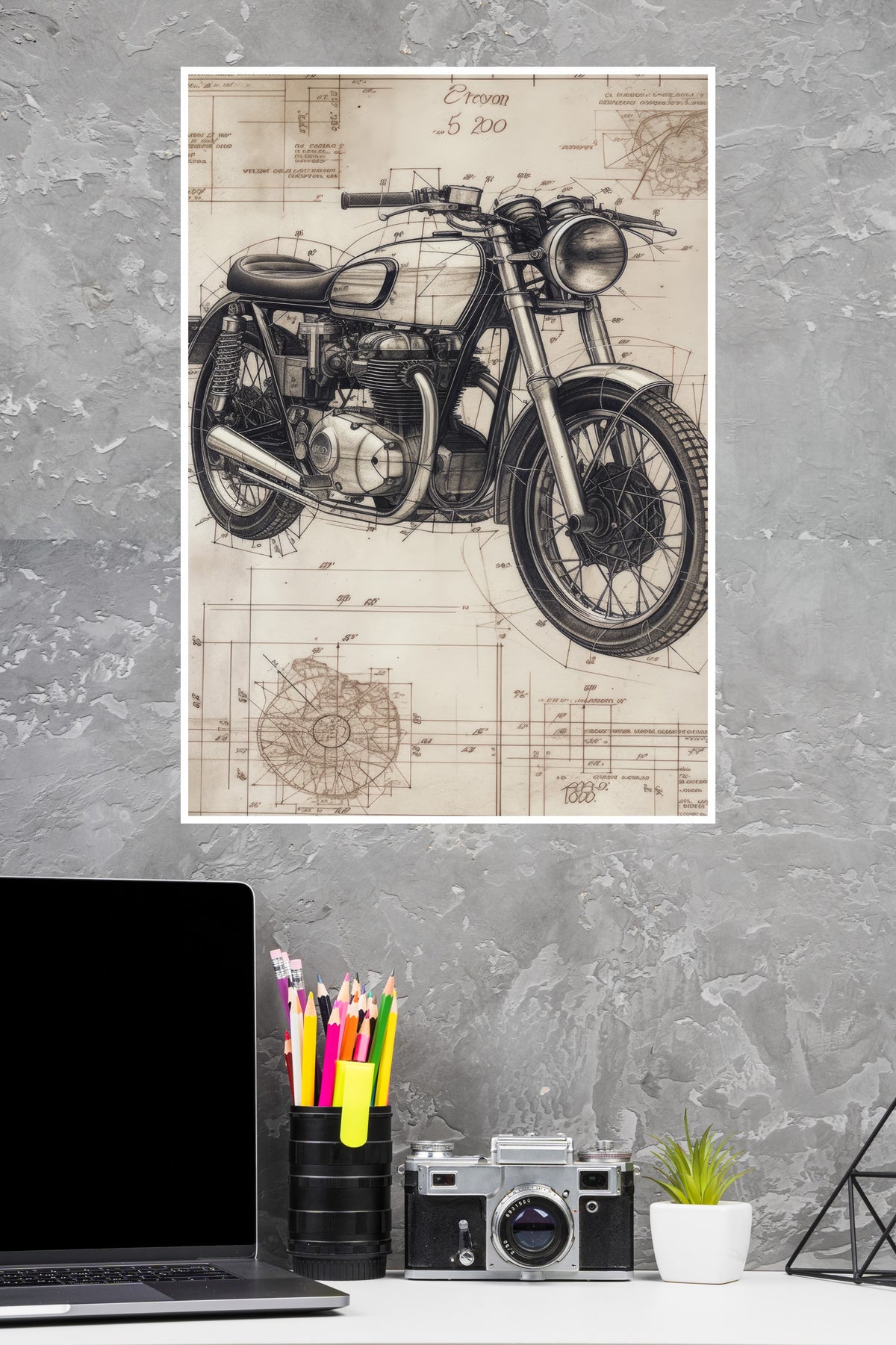 Old And Vintage Motor Bike Poster | Art Posters