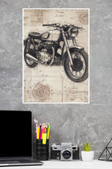 Old And Vintage Motor Bike Poster | Art Posters