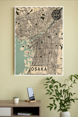 Osaka City in Japan Poster | Map Posters