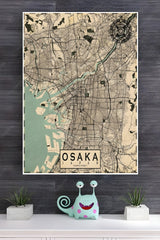 Osaka City in Japan Poster | Map Posters