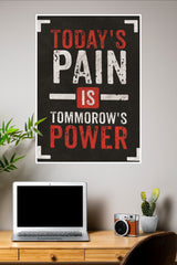 Pain is Power Poster | Gym and Motivational Quotes Posters