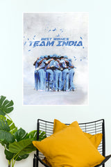Team India Cricket Wall Poster – Best Wishes Indian Cricket Sports Decor(Cricket Poster)