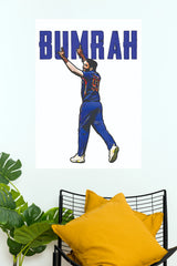Jasprit Bumrah India Cricket Wall Poster – Premium Bowling Sports Decor(Cricket Poster)