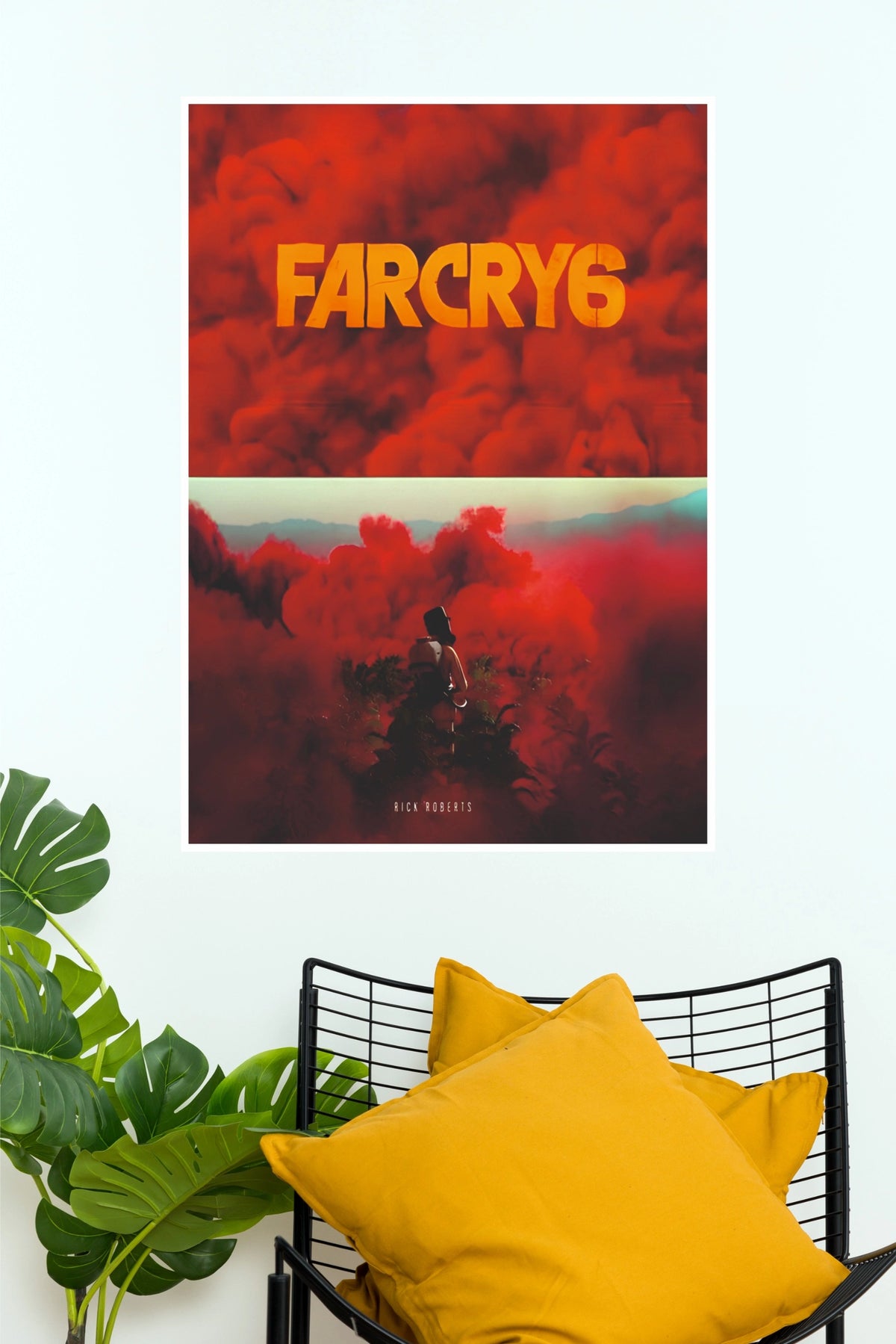 Far Cry 6 Poster | Red Aesthetic Gaming Wall Art (Game Poster)