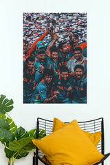 Champions of the Nation Cricket Poster – Victory Sports Wall Art(Cricket Poster)