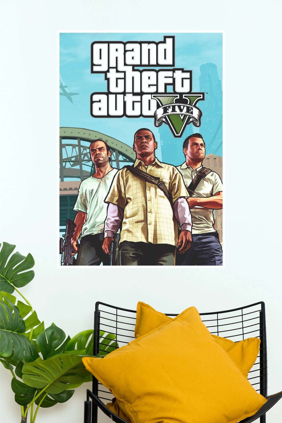 Grand Theft Auto V Poster | GTA 5 Characters Gaming Wall Art (Game Poster)