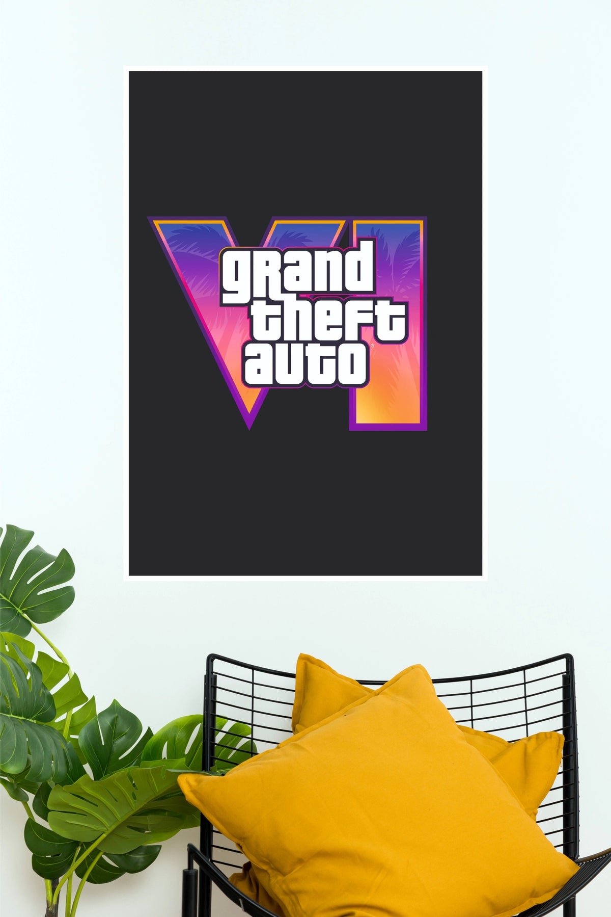 Grand Theft Auto V Poster | GTA 5 Logo Gaming Wall Art (Game Poster)