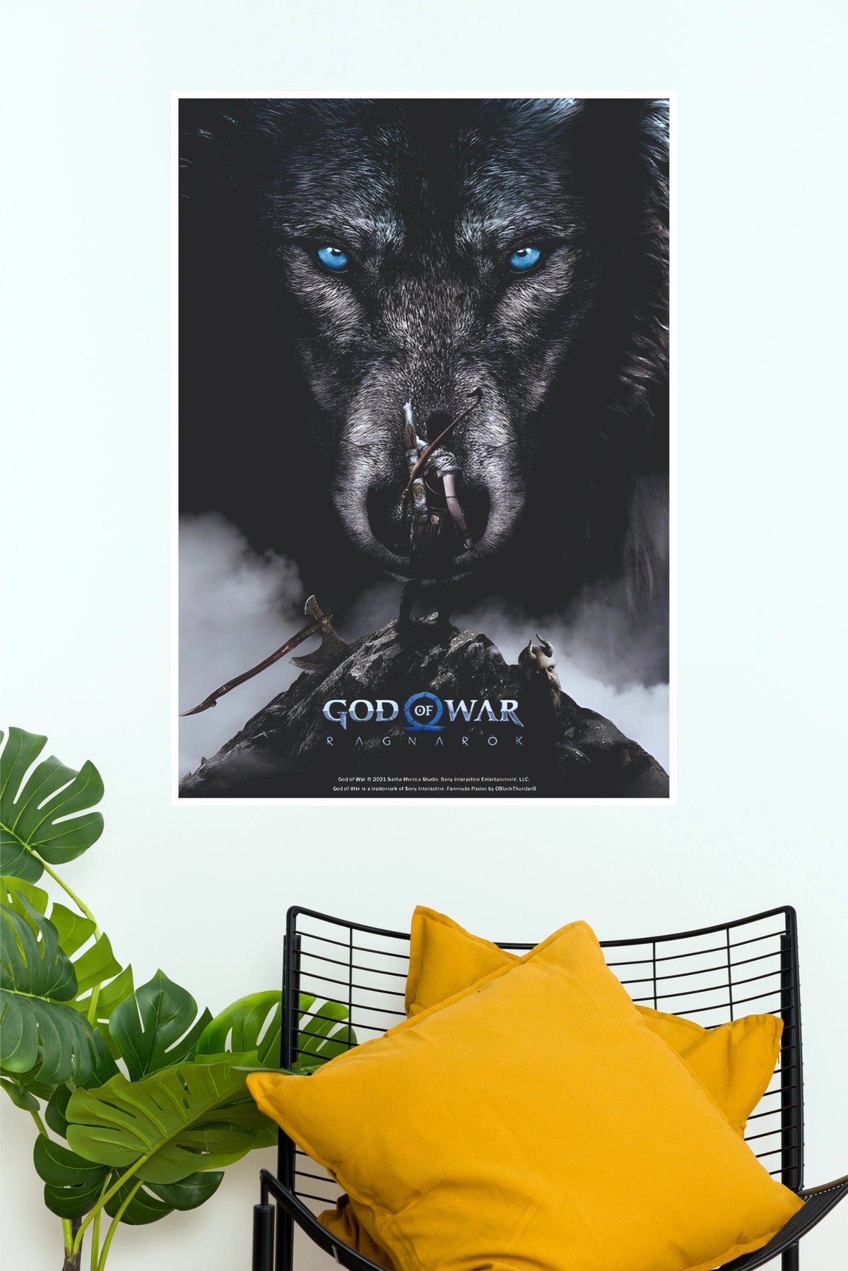 God of War Ragnarök Wolf Poster | Kratos Gaming Wall Art (Game Poster)
