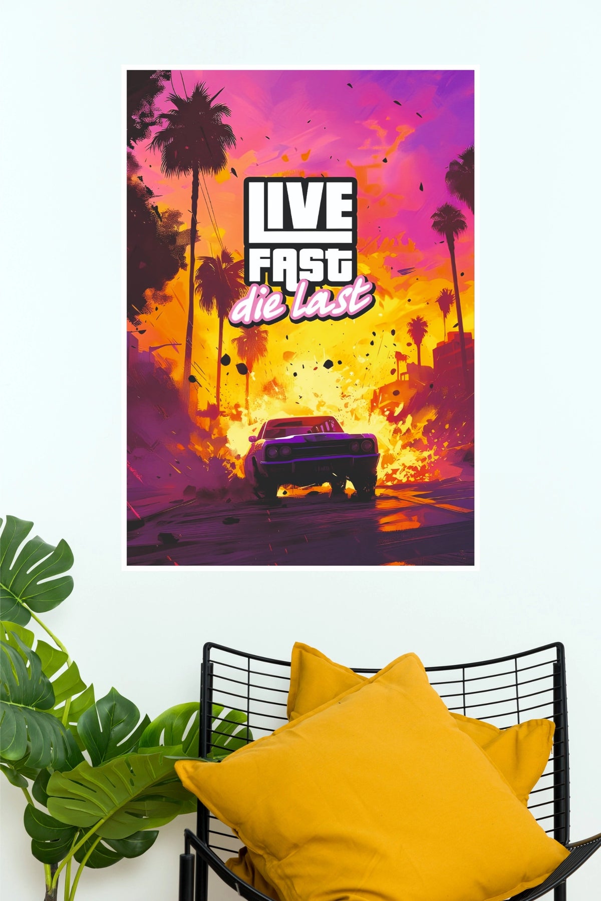 Grand Theft Auto Live Fast Die Last Poster | GTA Gaming Wall Art (Game Poster)