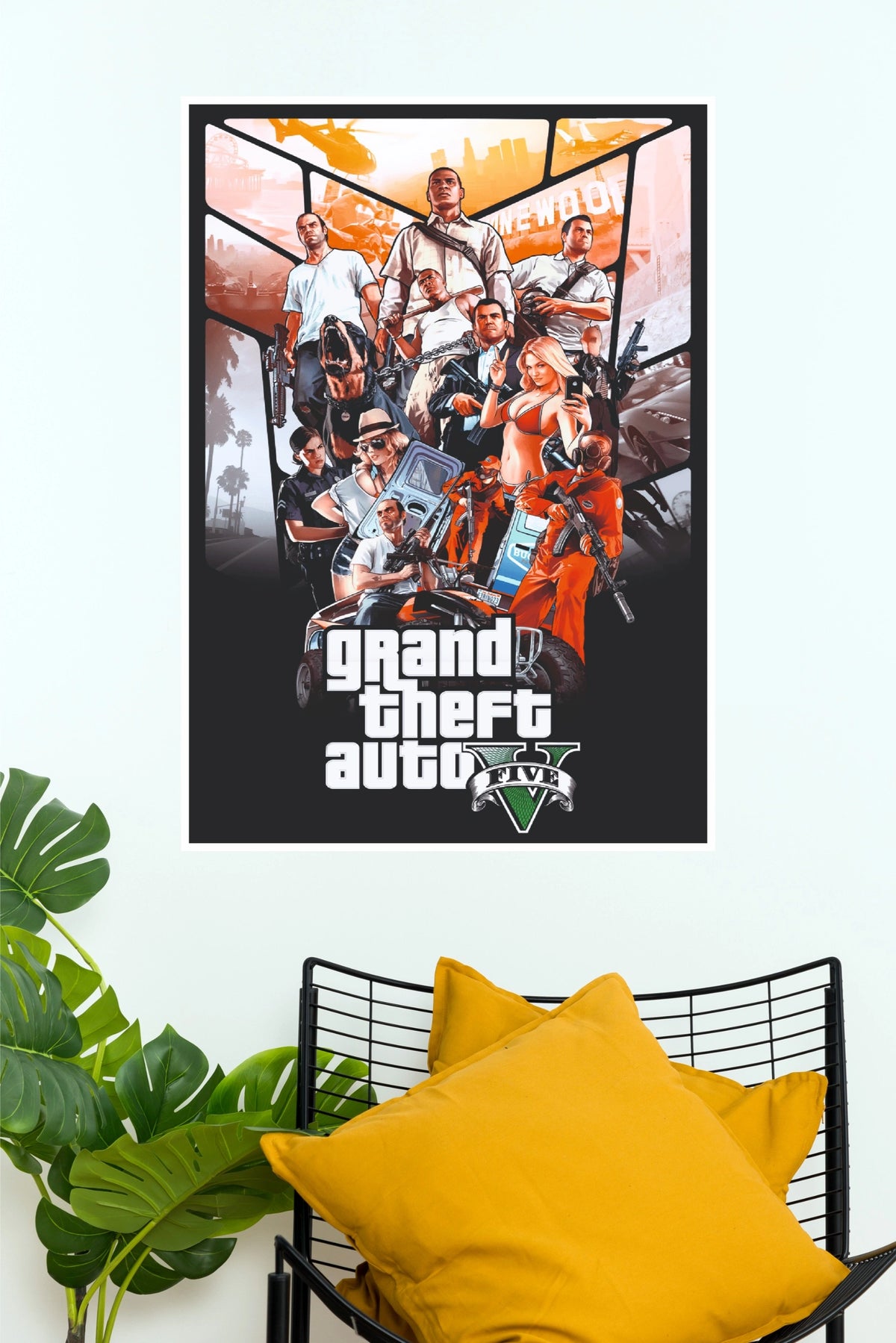 Grand Theft Auto V Poster | GTA 5 Gaming Wall Art (Game Poster)