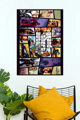 Grand Theft Auto V Poster | GTA 5 Gaming Wall Art (Game Poster)