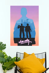 Grand Theft Auto Vice City Poster | GTA Vice City Retro Wall Art (Game Poster)