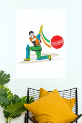 Icon of the Game – Cricket Player Artistic Poster(Cricket Poster)