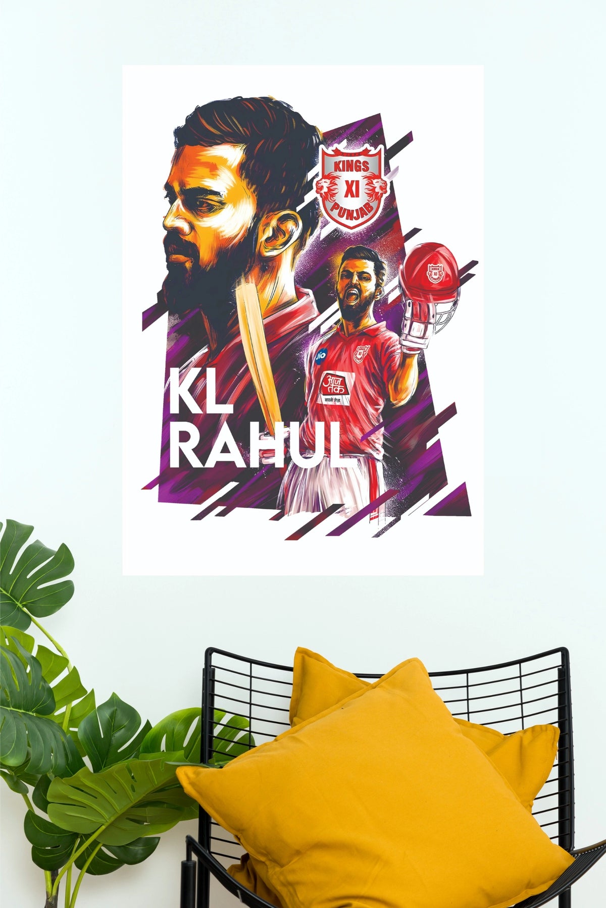 KL Rahul – Kings XI Punjab Cricket Poster(Cricket Poster)