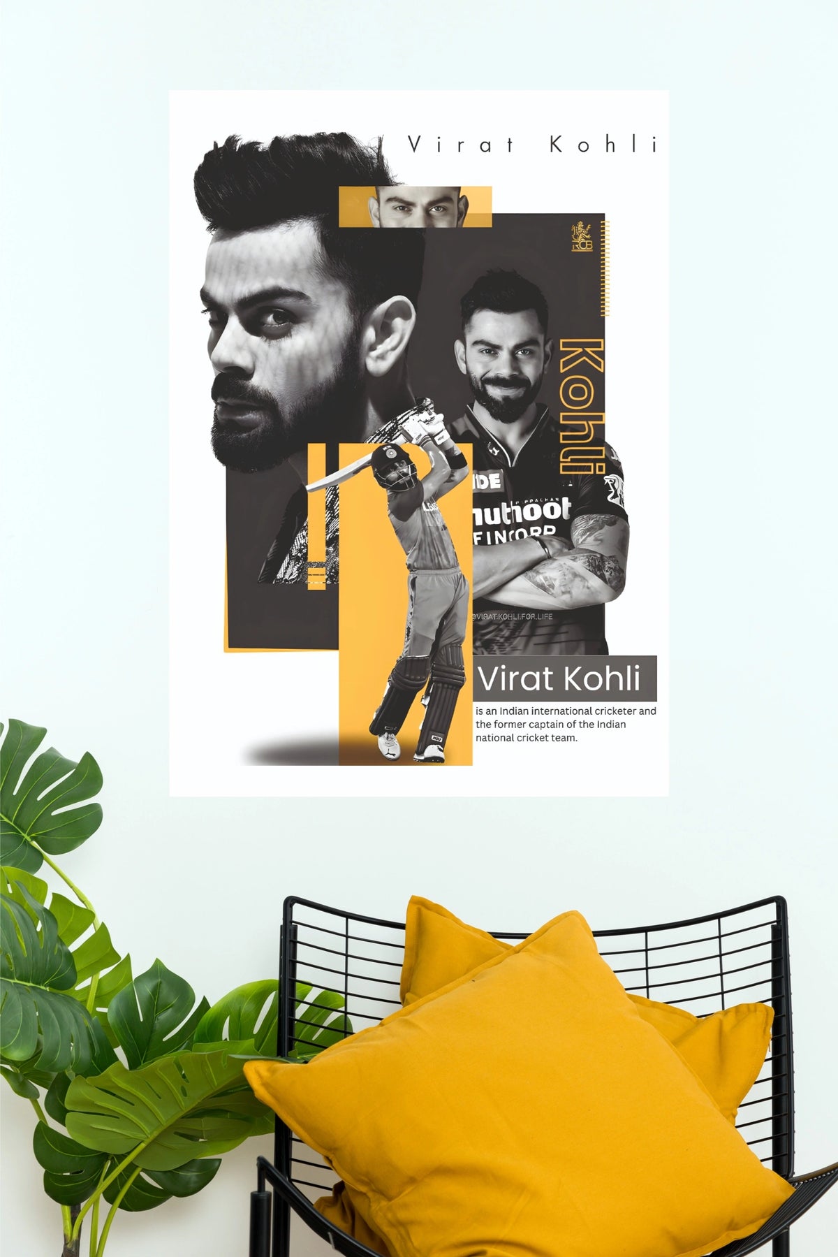 Virat Kohli King of Cricket Poster | Cricket Legend Wall Art(Cricket Poster)