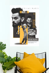 Virat Kohli King of Cricket Poster | Cricket Legend Wall Art(Cricket Poster)