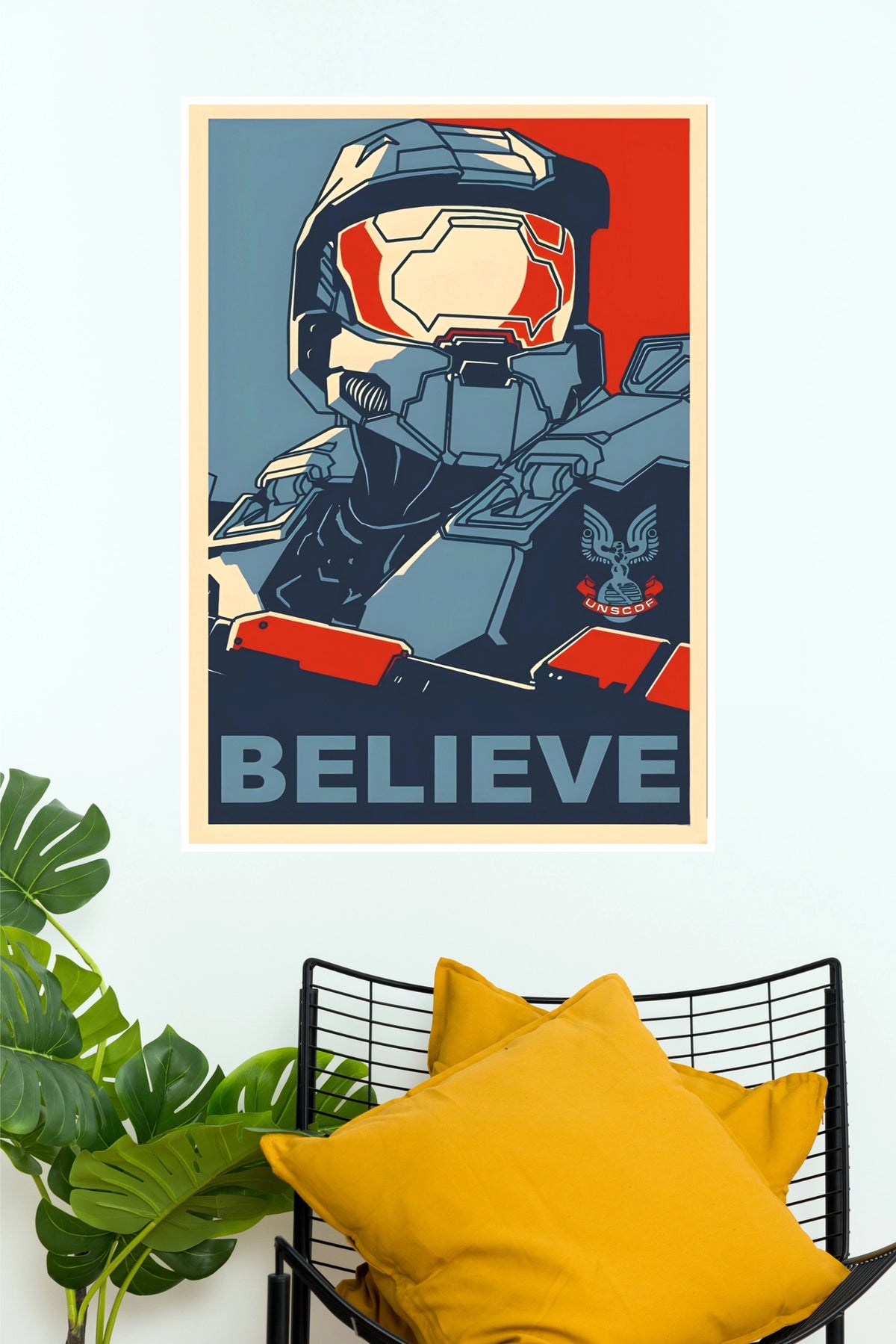 Master Chief Believe Poster | Halo Gaming Wall Art (Game Poster)