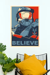 Master Chief Believe Poster | Halo Gaming Wall Art (Game Poster)