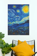 The Starry Night Canvas Print - Vincent van Gogh Fine Art Poster(Moon Light Sky Poster)