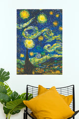 The Starry Night Wall Art Print – Vincent van Gogh Canvas & Poster Print(Moon Light Sky Poster)