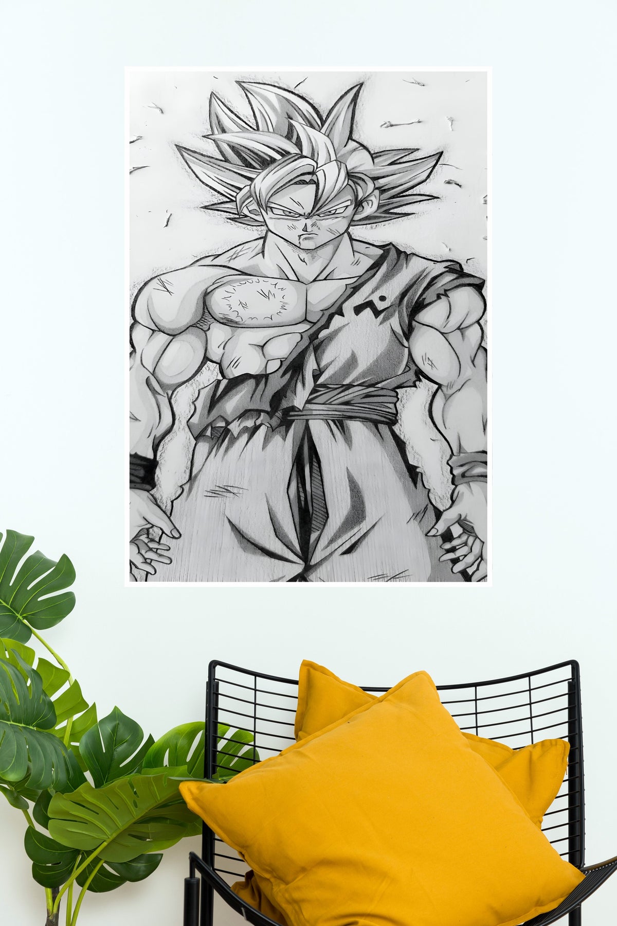 Pencil Sketch of Goku Poster | Anime Posters