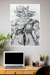 Pencil Sketch of Goku Poster | Anime Posters