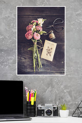 Pink Rose With Dream Book Poster | Art Posters