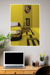 Porsche Yellow Car Poster | Cars Posters