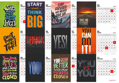 Positive Lines Premium Table Desk Calendar