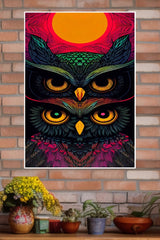 Psychedelic Owl Poster | Animal Posters