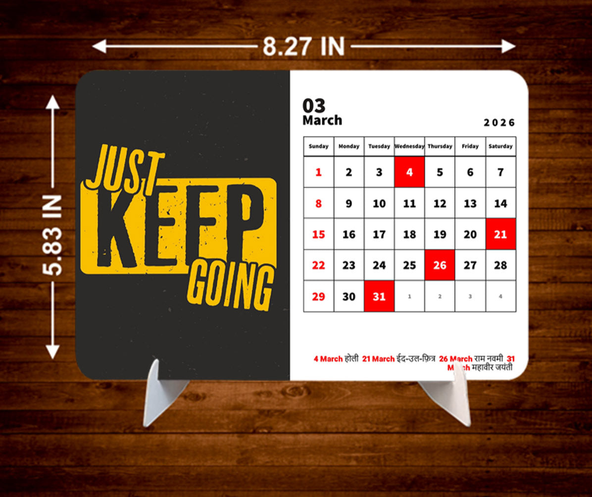 Quotes About Success Premium Table Desk Calendar