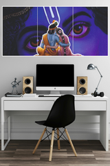 Radha and Krishna with Beautiful eye Poster  3 Split Poster
