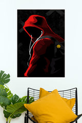 Red Hoodie Music Lover Poster | Music Posters