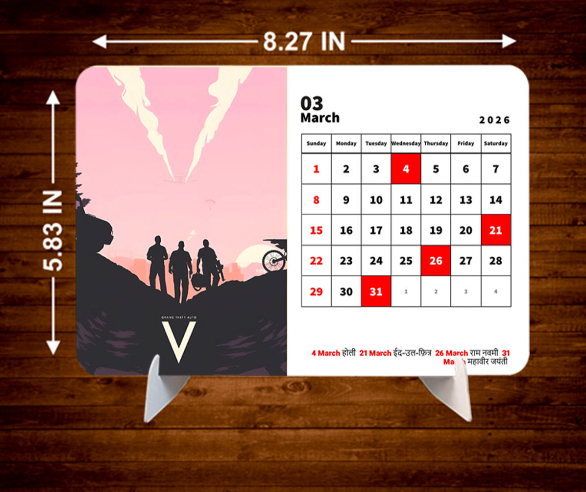 Red Dead Redemption Premium Table Desk Calendar