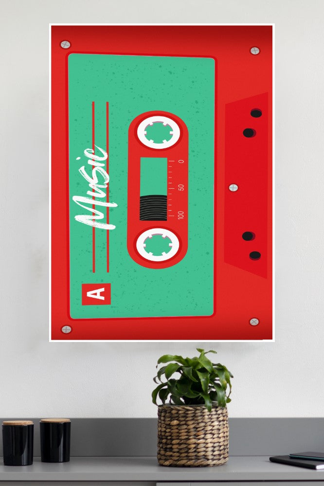 Retro Cassette tape Side A Poster | Music Posters