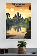 Retro Travel Siem Reap Cambodia Poster | City Posters