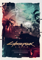 Cyberpunk 2077 Poster | Retro Noir Night City & V Wall Art (Game Poster)