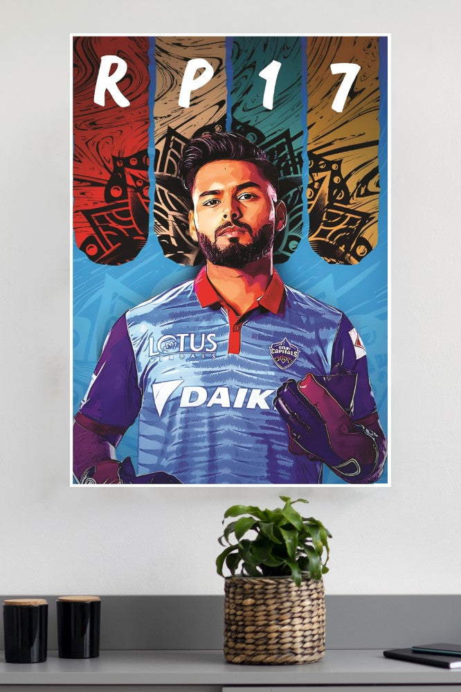 Rishabh Pant Poster | Cricketers Posters | Sports Poster