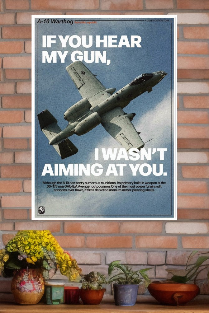 A-10 Warthog Poster | Fighter Plane Posters