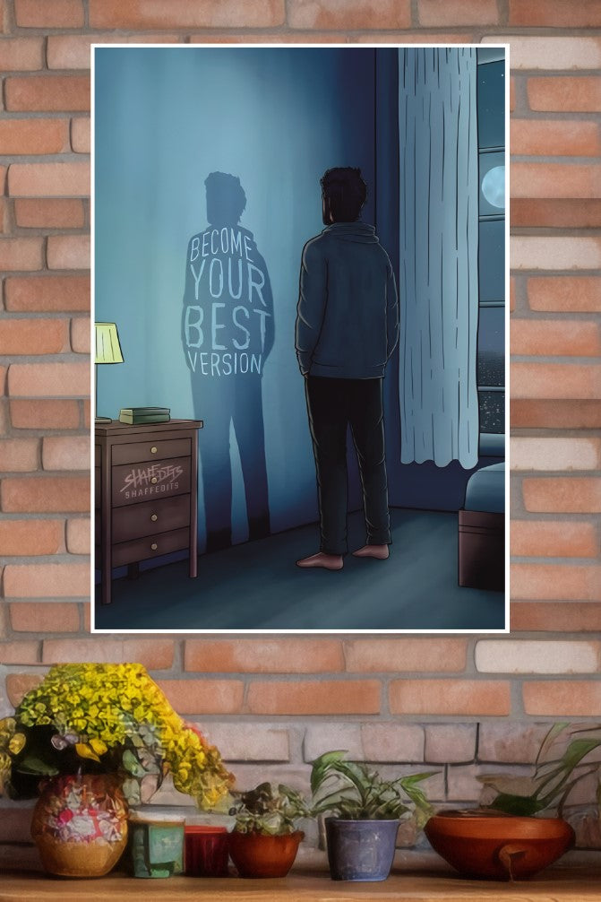 Become Your Best Version Poster | Gym and Motivational Quotes Posters