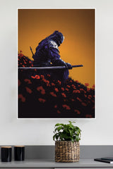 Cerulean Shade Poster | Samurai Warrior Poster