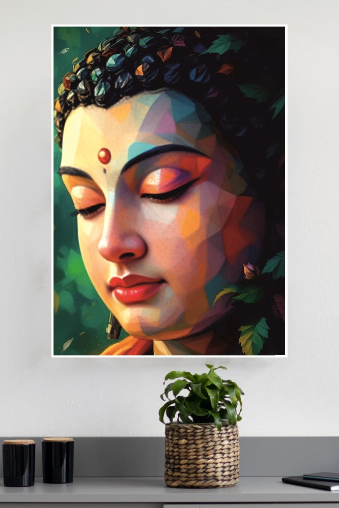 Geometric Buddha Poster | God Posters