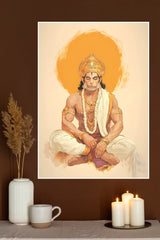 Hanuman The Meditative Warrior Poster | God Posters
